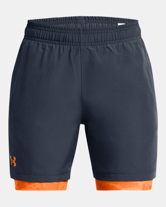 Boys' UA Tech™ Woven 2-in-1 Shorts, Gray, pdpMainDesktop image number 0